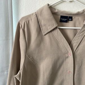 Vintage beige y2k button up blouse
